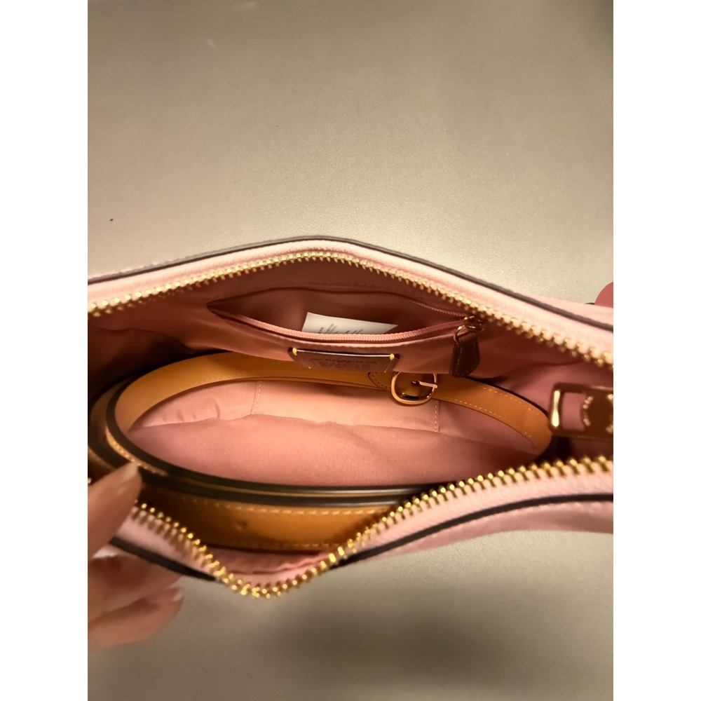 Coach‎ Emily Shoulder Bag Signature Canvas Powder Pink CDW86 Floral Charm NWT - Picture 13 of 14